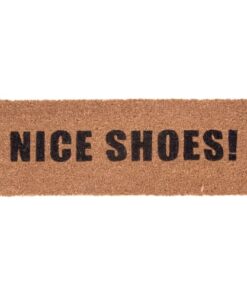 shop Present Time dørmåtte - Nice Shoes - Natur med sort skrift af Present Time - online shopping tilbud rabat hos shoppetur.dk