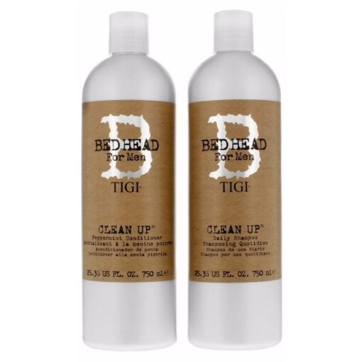 shop TIGI Bed Head For Men Clean Up Duo 2x750 ml (u. pumpe) af TIGI - online shopping tilbud rabat hos shoppetur.dk