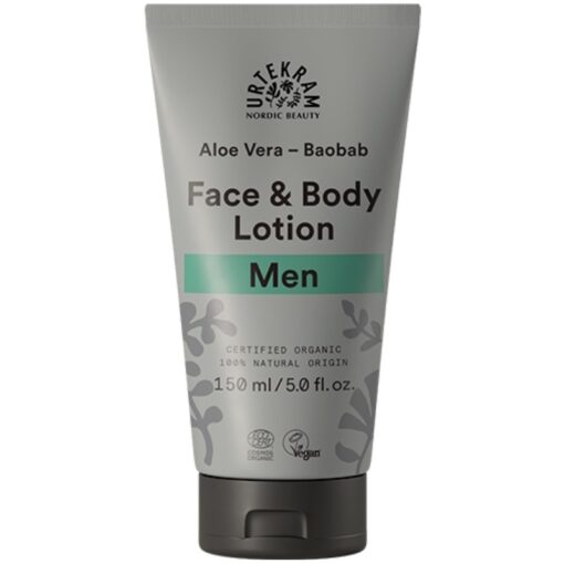 shop Urtekram Men Face & Body Lotion Aloe Vera - Baobab 150 ml af Urtekram - online shopping tilbud rabat hos shoppetur.dk