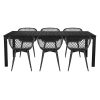 shop Victoria havemøbelsæt med 6 Neria stole - Sort af  - online shopping tilbud rabat hos shoppetur.dk
