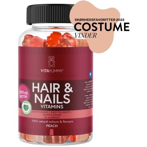 shop VitaYummy Hair & Nails Peach 60 Pieces af VitaYummy - online shopping tilbud rabat hos shoppetur.dk