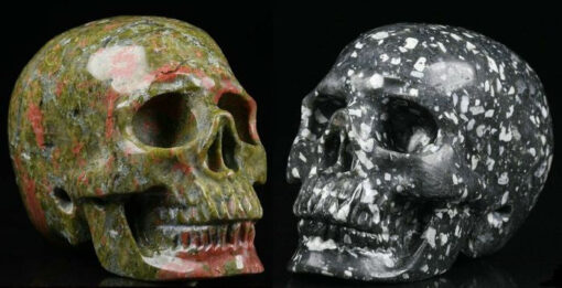 Køb 2 Very Beautiful Realistic Carving Skull online billigt tilbud rabat online shopping