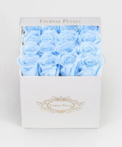 Køb Baby Blue - White Flower Box - Roser som holder ca. 1 år online billigt tilbud rabat online shopping