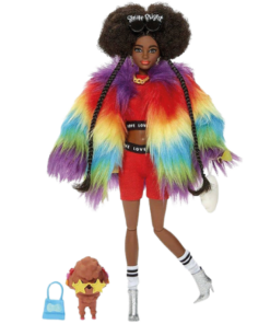 Køb Barbie Extra #1 Rainbow Coat Dukke online billigt tilbud rabat legetøj