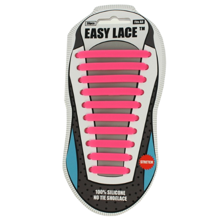 Køb Easy Lace No Tie Shoelace Silikone Snørebånd - Pink online billigt tilbud rabat legetøj