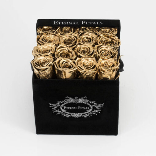 Køb Gold - Black Flower Box - Roser som holder ca. 1 år online billigt tilbud rabat online shopping