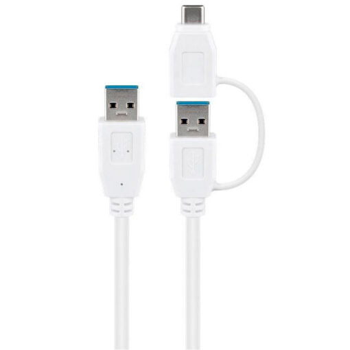 Køb Goobay USB 3.0 kabel m. USB-A til USB-C Adapter - 0