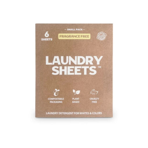 Køb Laundry Sheets  -  vaskemiddel i ark  -  uden duft  -  prøvepakke 6 ark online billigt tilbud rabat online shopping