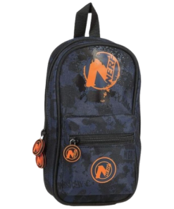 Køb Nerf 5-i-1 Penalhus Rygsæk - Sort & Marineblå Kamuflage online billigt tilbud rabat legetøj