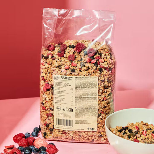 Køb Økologiske crunchy bærgranola 1 kg online billigt tilbud rabat online shopping