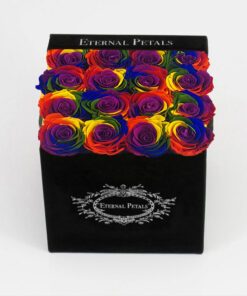 Køb Rainbow - Black Flower Box - Roser som holder ca. 1 år online billigt tilbud rabat online shopping