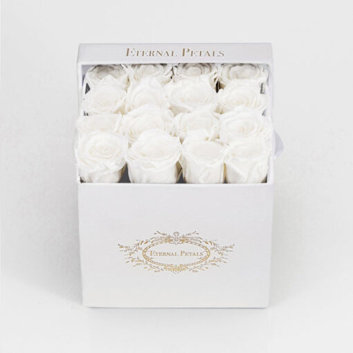 Køb Snow White Flower Box - Roser som holder ca. 1 år online billigt tilbud rabat online shopping