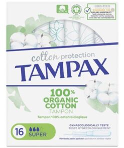 Køb Tampax Organic Super Tamponer - 16 stk online billigt tilbud rabat legetøj