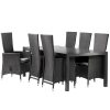 shop Carina havemøbelsæt med 6 Isabella stole - Grå/sort af  - online shopping tilbud rabat hos shoppetur.dk