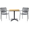 shop Clara cafésæt og 2 Malica stole - Natur/sort af  - online shopping tilbud rabat hos shoppetur.dk