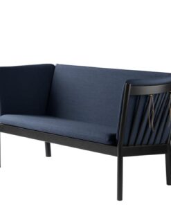 shop Erik Ole Jørgensen 2 pers. sofa - J148 - Sort/mørkeblå af FDB Møbler - online shopping tilbud rabat hos shoppetur.dk