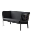 shop Erik Ole Jørgensen 2 pers. sofa - J148 - Sort/mørkegrå af FDB Møbler - online shopping tilbud rabat hos shoppetur.dk