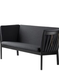 shop Erik Ole Jørgensen 2 pers. sofa - J148 - Sort/mørkegrå af FDB Møbler - online shopping tilbud rabat hos shoppetur.dk