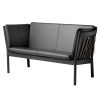 shop Erik Ole Jørgensen 2 pers. sofa - J148 - Sort/sort læder af FDB Møbler - online shopping tilbud rabat hos shoppetur.dk