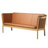 shop Erik Ole Jørgensen 3 pers. sofa - J149 - Eg/cognacfarvet læder af FDB Møbler - online shopping tilbud rabat hos shoppetur.dk