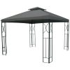 shop Havepavillon med dekohjørner - Mørkegrå/sort af  - online shopping tilbud rabat hos shoppetur.dk