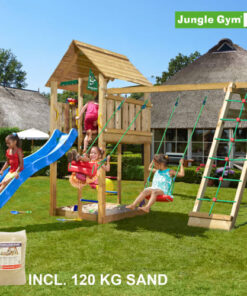 shop Jungle Gym Cabin legetårn med klatremodul af Jungle Gym - online shopping tilbud rabat hos shoppetur.dk