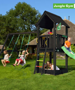 shop Jungle Gym Club legetårn med gyngemodul - Sort af Jungle Gym - online shopping tilbud rabat hos shoppetur.dk