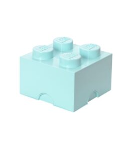 shop LEGO opbevaringskasse med 4 knopper - Turkis af Room Copenhagen - online shopping tilbud rabat hos shoppetur.dk