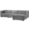 shop Living & more 3 pers. modulsofa med chaiselong - Karl - Grå af Living & more - online shopping tilbud rabat hos shoppetur.dk