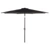 shop Napoli parasol med krank og vippefunktion - Sort af  - online shopping tilbud rabat hos shoppetur.dk