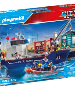 shop Playmobil City Action cargo godsskib med båd af Playmobil - online shopping tilbud rabat hos shoppetur.dk