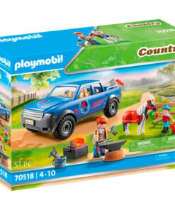 shop Playmobil pick-up truck med mobilsmedje af Playmobil - online shopping tilbud rabat hos shoppetur.dk