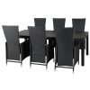 shop Rebecca havemøbelsæt med 6 Isabella stole - Sort af  - online shopping tilbud rabat hos shoppetur.dk