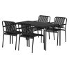 shop Stella havemøbelsæt med 4 stole - Sort af  - online shopping tilbud rabat hos shoppetur.dk