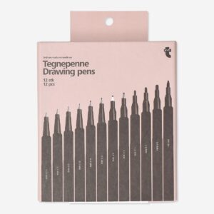 drawing pens 12 pcs office flying tiger copenhagen 587452