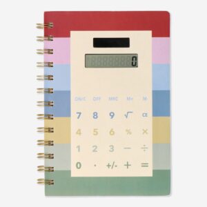 notebook with calculator solar powered office flying tiger copenhagen 784918