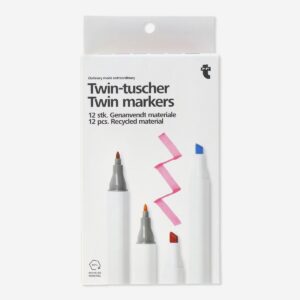 twin markers 12 pcs office flying tiger copenhagen 978897