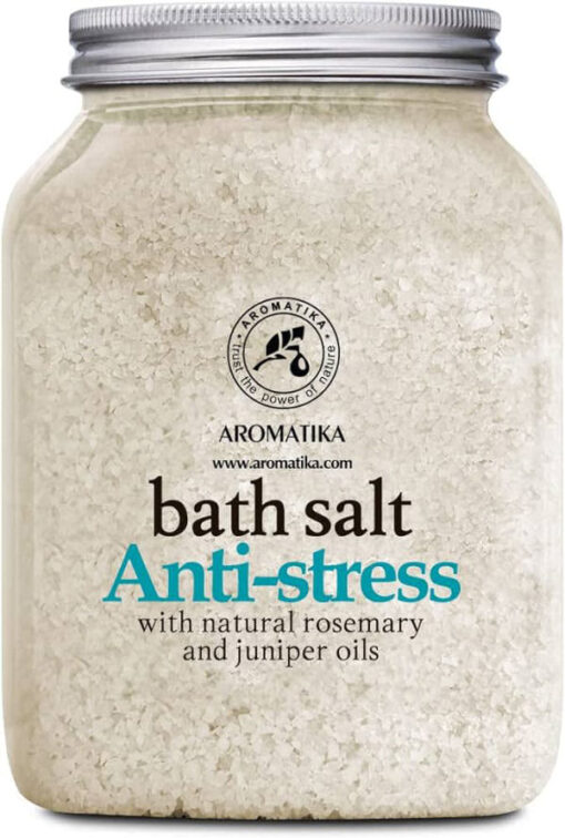 Aromatika bath salt anti-stress with natural rosemary and juniper oils 1.3kg online shopping billigt tilbud shoppetur