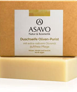 Asavo natur & kosmetik duschseife olivenpurist 95g online shopping billigt tilbud shoppetur