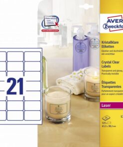 Avery L7782-25 etiketter transparente 63