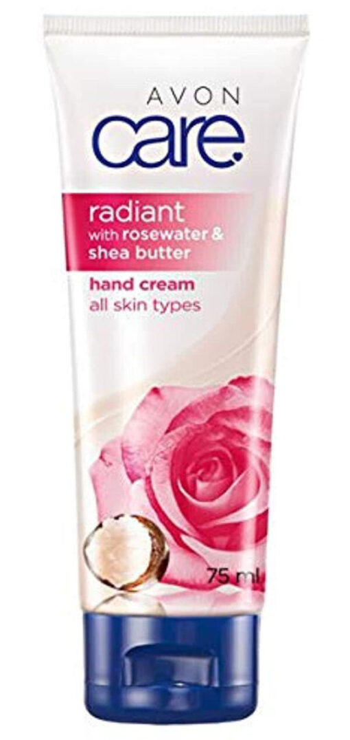 Avon care radiant with rosewater & shea butter hand cream all skin types 75ml online shopping billigt tilbud shoppetur