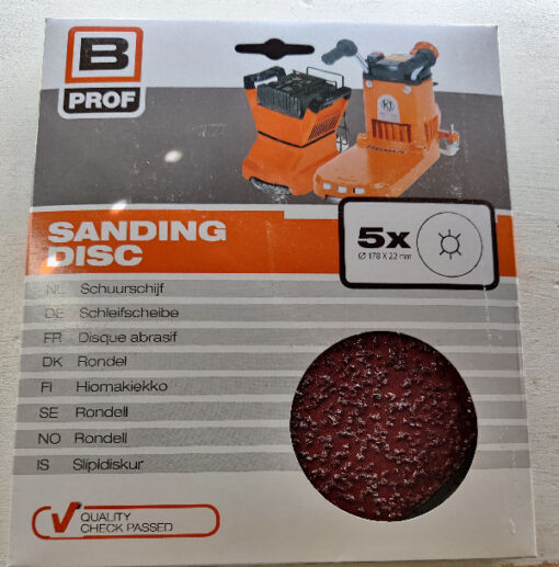 B prof sanding disc rondel Ø 178x22mm + 6S P16 5pk online shopping billigt tilbud shoppetur