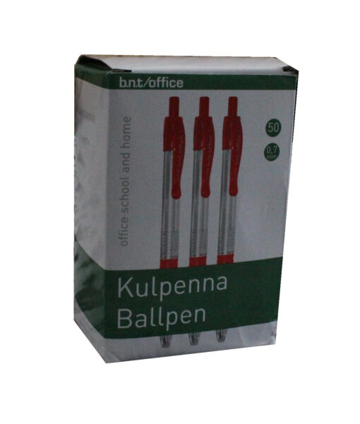 B.N.T/ Office kuglepenne 0.7mm pk á 50 stk rød online shopping billigt tilbud shoppetur