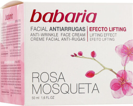 Babaria facial hidratante moisturising face cream SPF15 rosa mosqueta 50ml online shopping billigt tilbud shoppetur