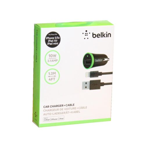 Belkin autolader + kabel til Iphone 5/5S/6 1