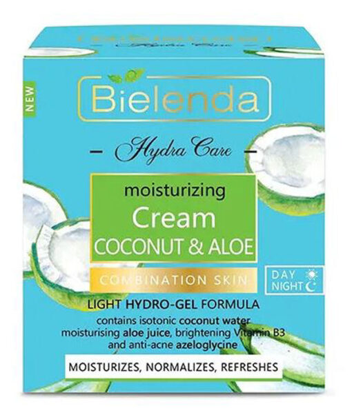 Bielenda hydra care moisturizing cream coconut & aloe day & night 50ml (dato) online shopping billigt tilbud shoppetur