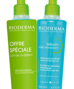 Bioderma purifying cleansing foaming gel - speciale offer 2 x 200ml online shopping billigt tilbud shoppetur