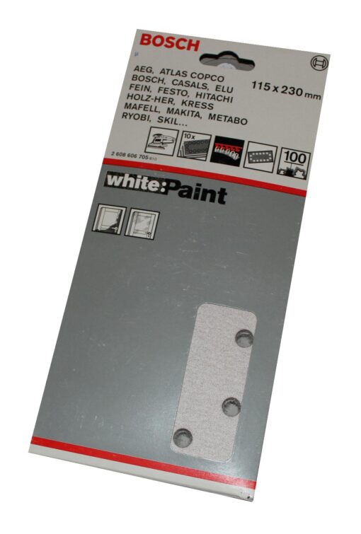 Bosch slibeark 115x230 korn 100 10 ark White paint online shopping billigt tilbud shoppetur