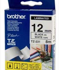 Brother TZ-231 12mm sort på hvid 8m online shopping billigt tilbud shoppetur