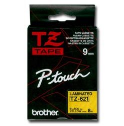 Brother TZ-621 9mm sort på gul 8m online shopping billigt tilbud shoppetur